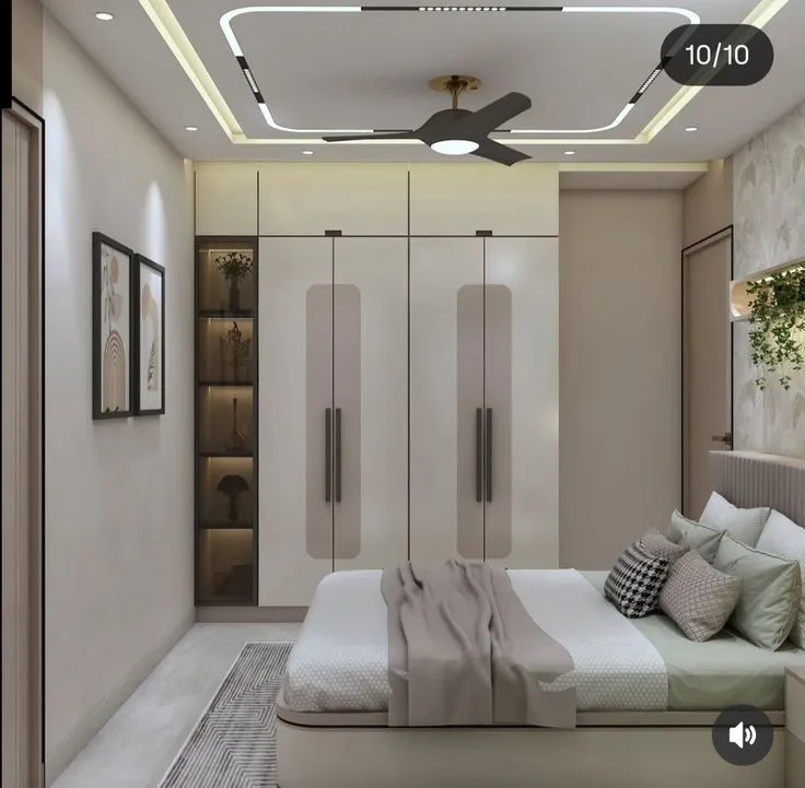 Contemporary master bedroom interior Amravati